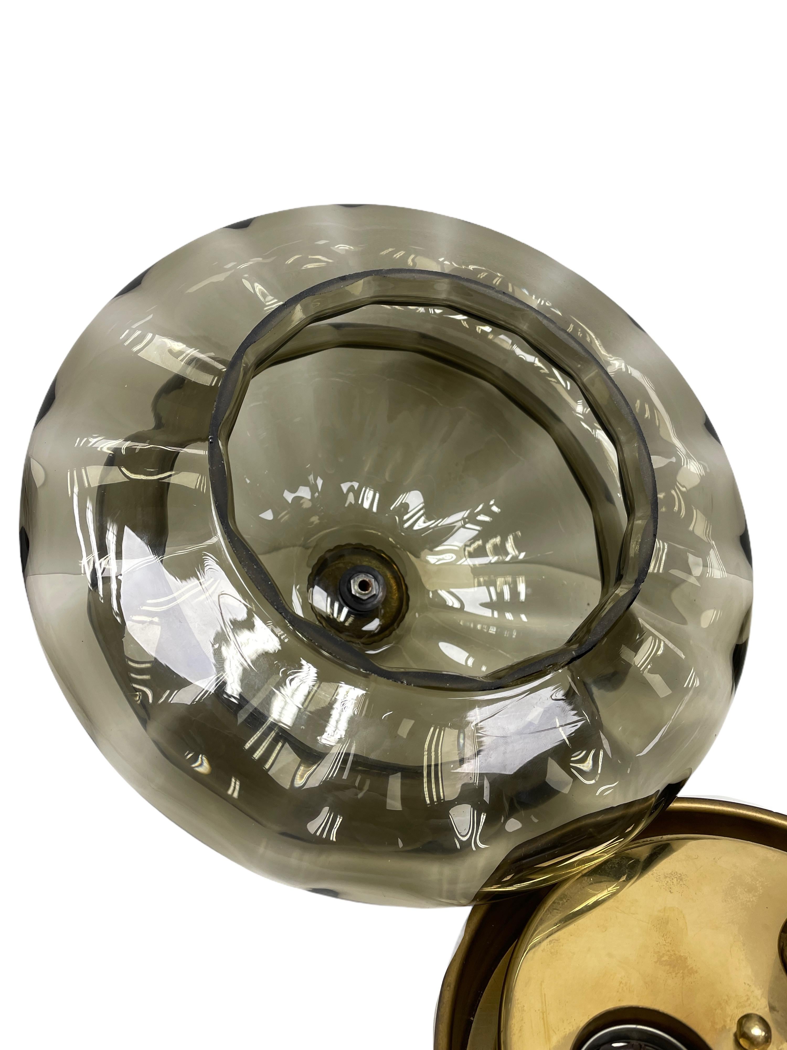 Pair of two Onion Dome Shaped Mid-Century Modern Glass Flush Mount, 1960s 2