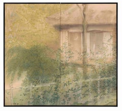 Pair of Two-Panel Screen, Autumn at the Rakushisha