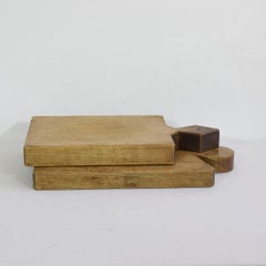 Pair of Two Rare French 19th Century, Wooden Chopping or Cutting Boards