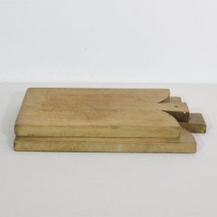 Pair of Two Rare French 19th Century, Wooden Chopping or Cutting Boards
