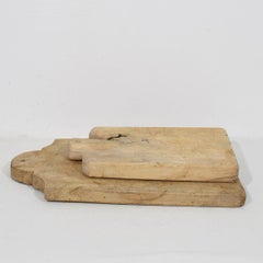 Pair of Two Rare French 19th Century, Wooden Chopping or Cutting Boards