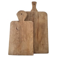 Pair of Two Rare French 19th Century, Wooden Chopping or Cutting Boards