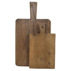 Coppia di due rari taglieri in legno francesi del XIX secolo