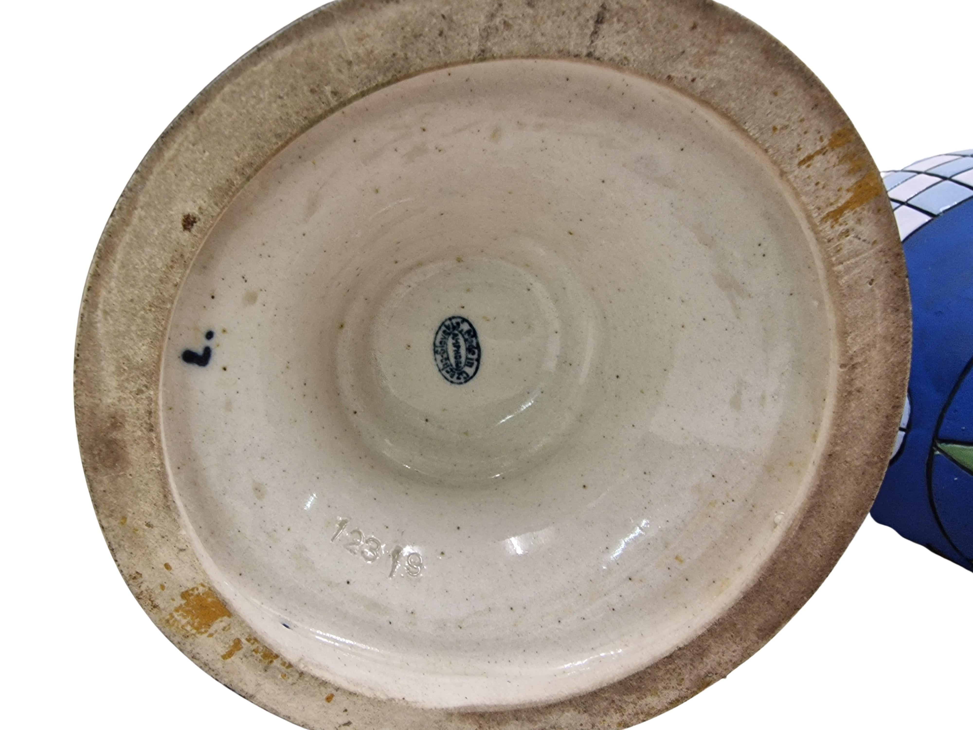 Paar seltene rückseitig verstellbare Vasen, Krüge, Keramik, Art déco, 1915 Amphora Tschechisch R im Angebot 4