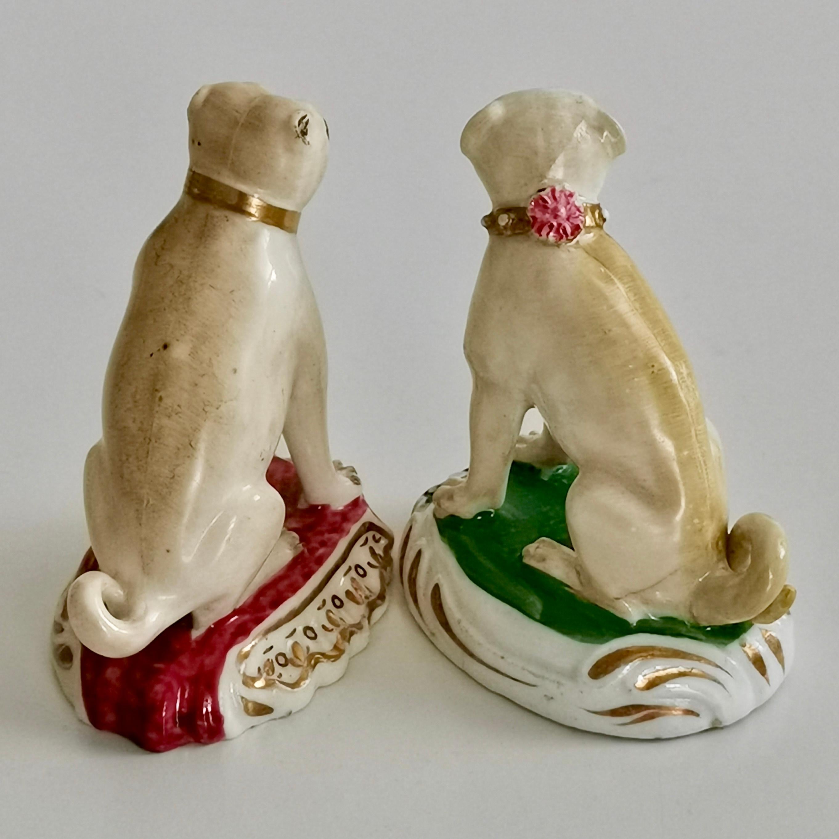 porcelain pug dog figurines