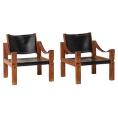 Pair of two S10 Sahara chairs by Pierre Chapo