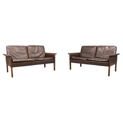 Pair of two seater sofas by Hans Olsen, 1960s