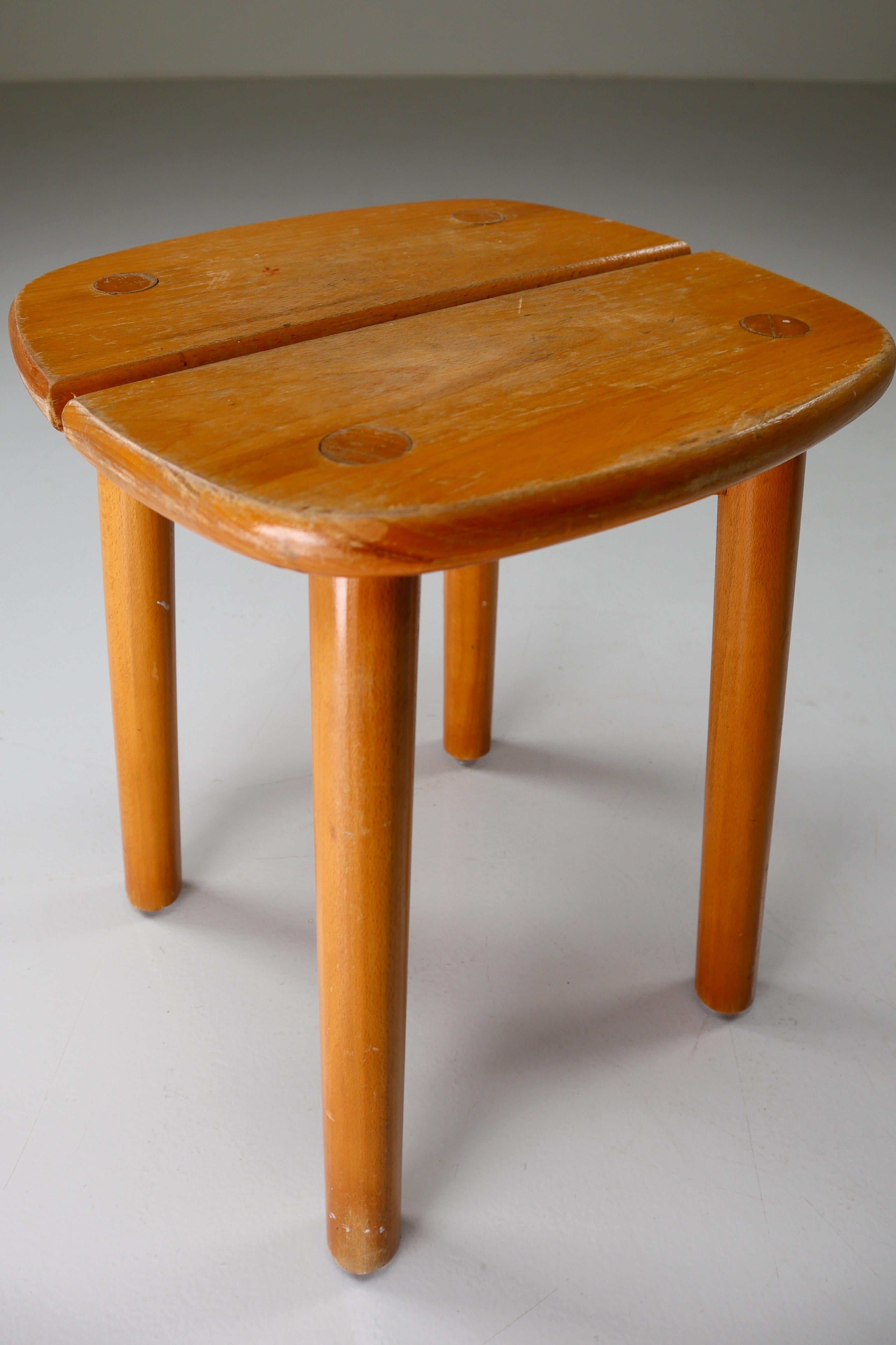 Pair of Two Stools by Pierre Gautier-Delaye Coffee Bean Model, France, 1960s 1