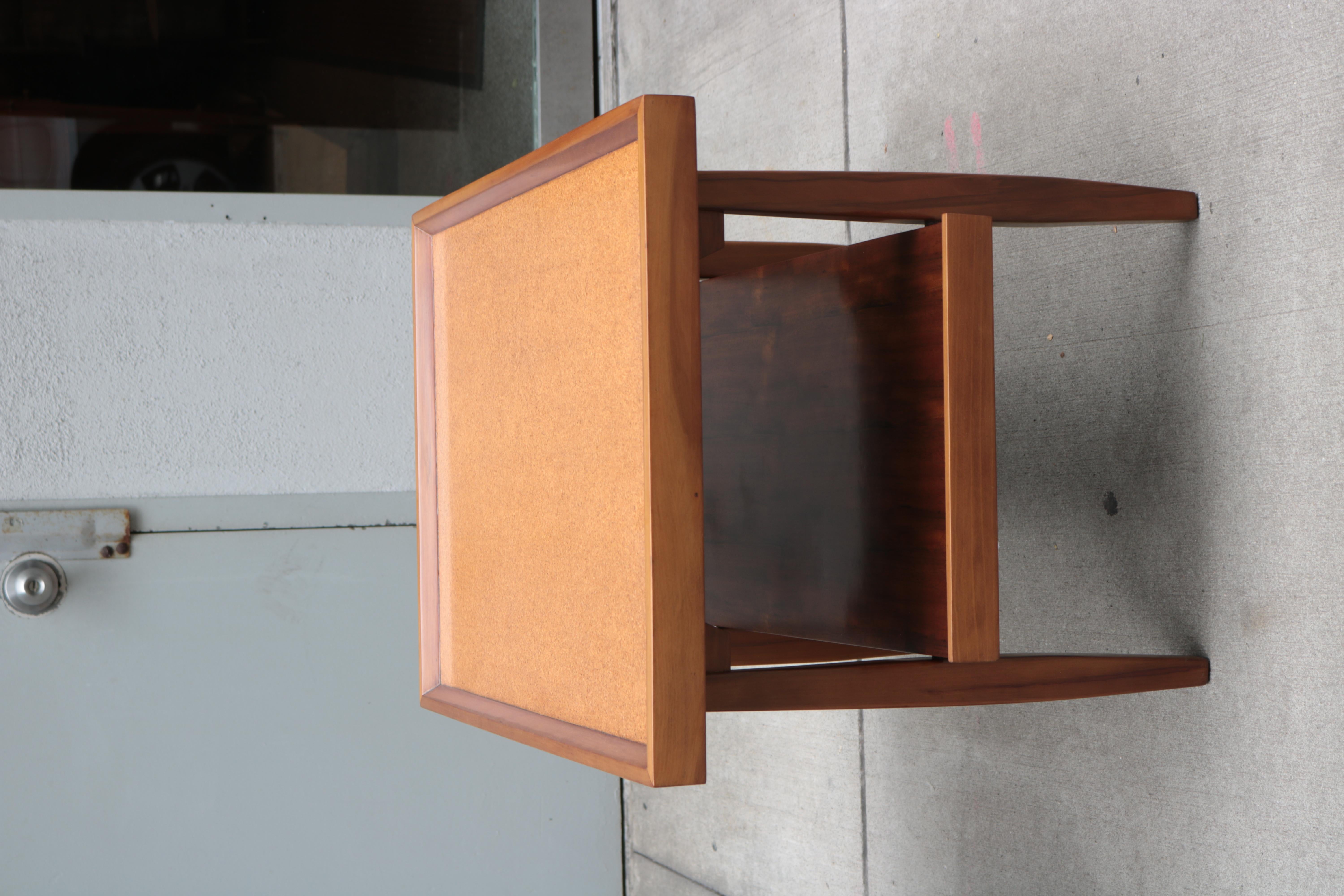 Pair of Two-Tier Cork Top Side Tables 2