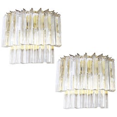 Pair of Two-Tier Venini Sconces