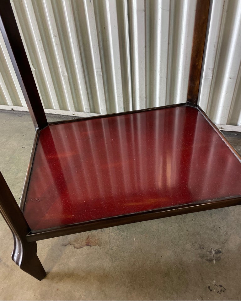 Pair of Two Tiered Country French Style Side Tables For Sale at 1stDibs