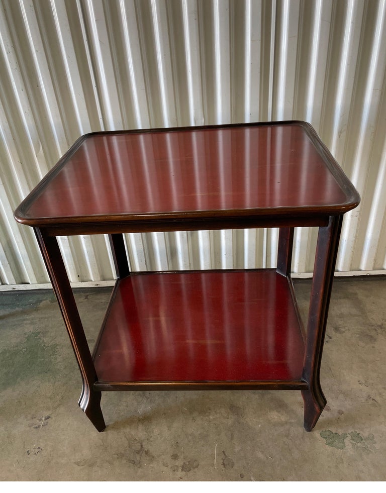 Pair of Two Tiered Country French Style Side Tables For Sale at 1stDibs