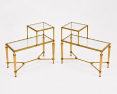Ein Paar zweistufige Beistelltische, von Robert Thibier, Paris, Frankreich, um 1960