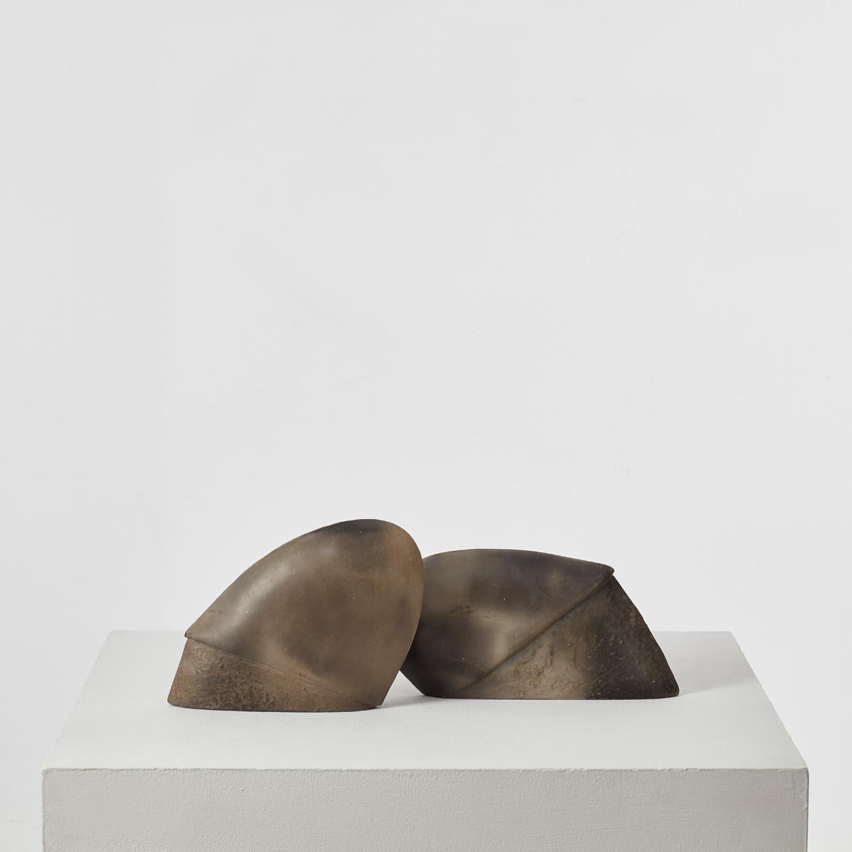 Modern Pair of Two-Tone Organic Sculptures from the Collection of Sir Terence Conran For Sale