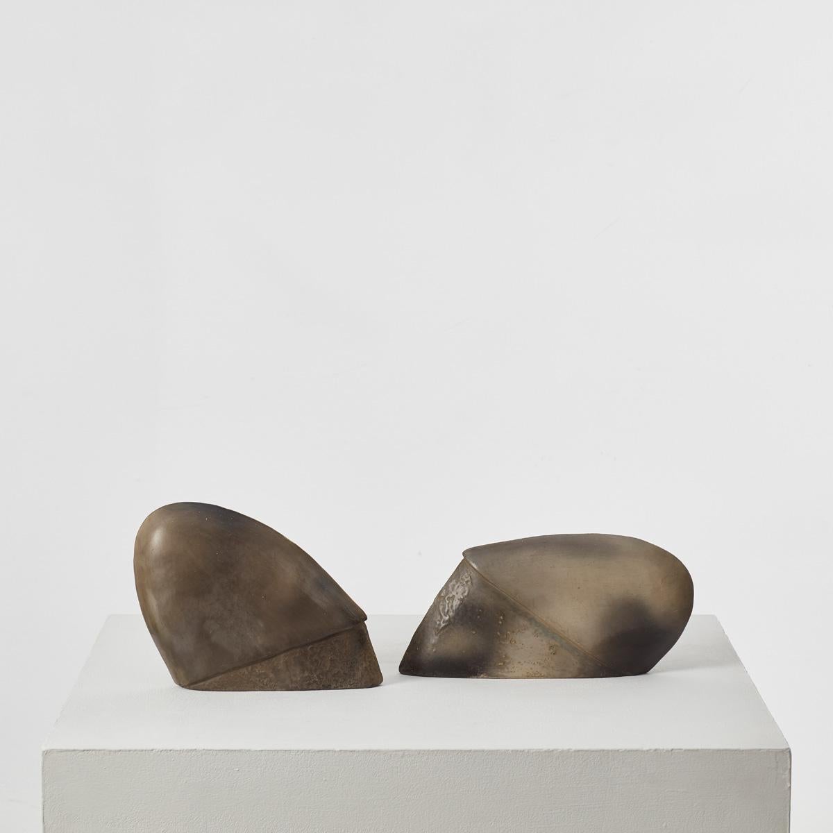 British Pair of Two-Tone Organic Sculptures from the Collection of Sir Terence Conran For Sale