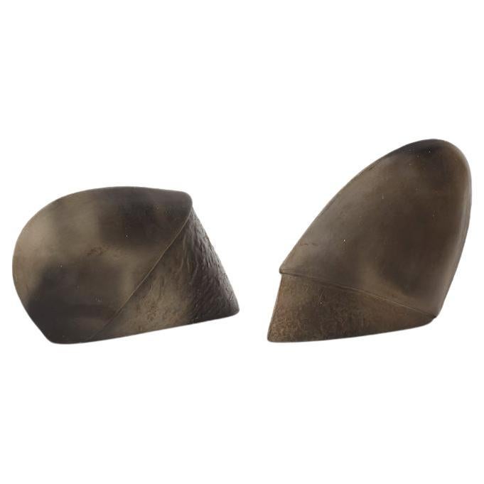 Pair of two-tone organic sculptures - previously owned by Sir Terence Conran