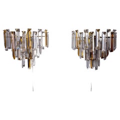 Pair of Two-Tone Paolo Venini Wall Lights, Italy, 1970