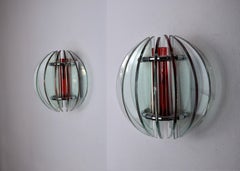 Pair of Two-Tone Veca Sconces, Italy, 1970s