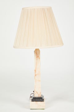 Pair of Two-Toned Marble Obelisk Form Lamps