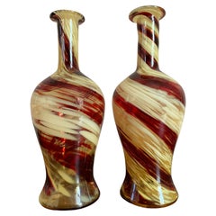 Pair of Two Vases in the Murano Style