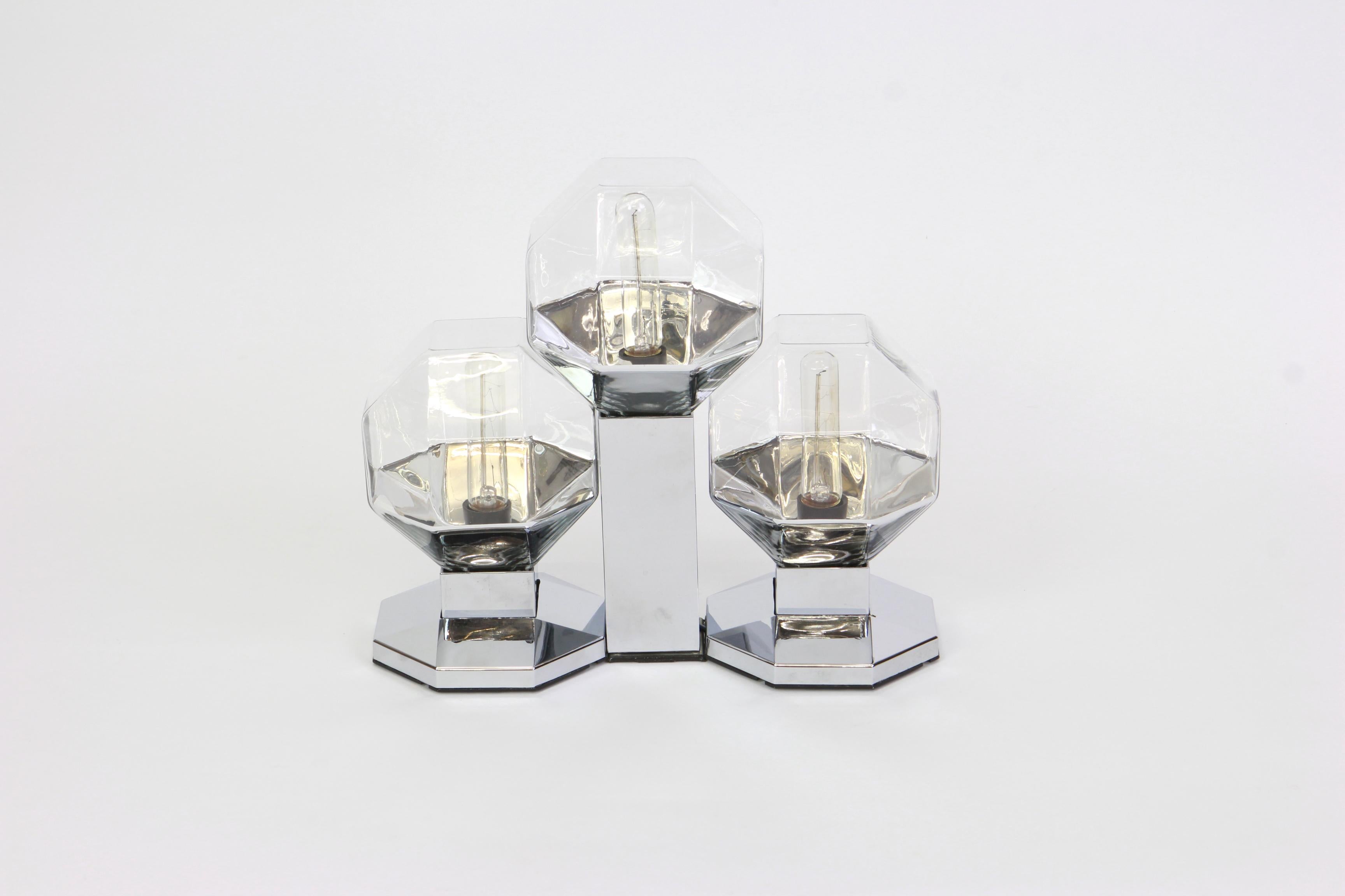Glass Pair of Two Wall Sconces by Motoko Ishii for Staff, Germany, 1970s For Sale