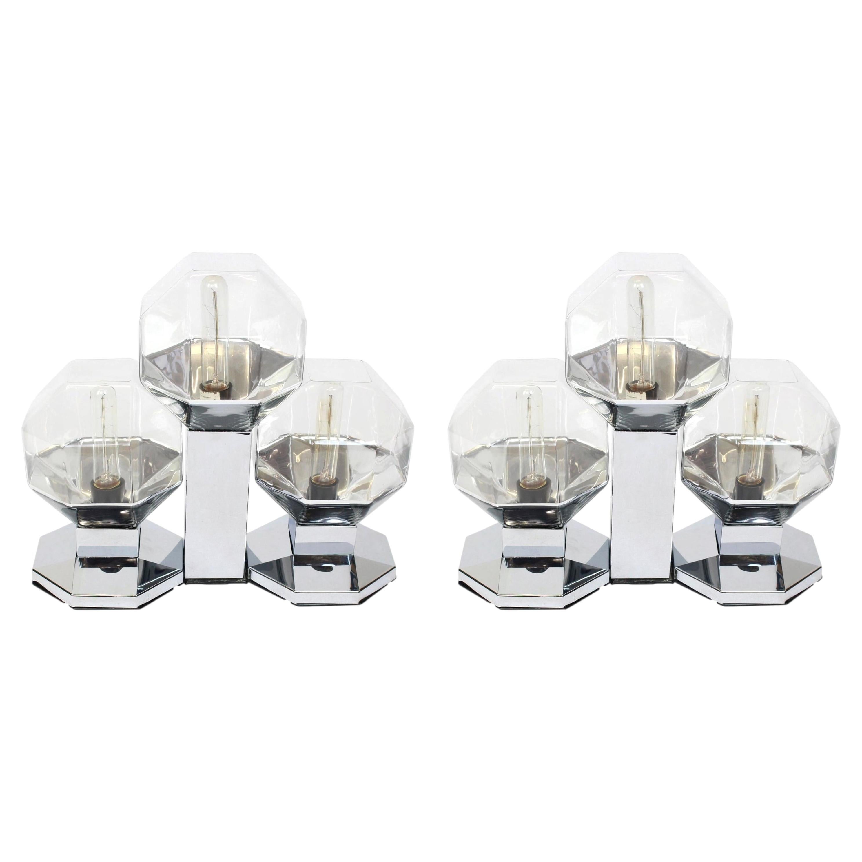 Pair of Two Wall Sconces by Motoko Ishii for Staff, Germany, 1970s
