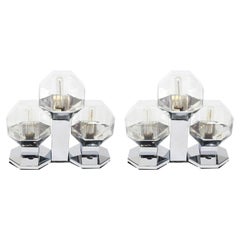 Pair of Two Wall Sconces by Motoko Ishii for Staff, Germany, 1970s