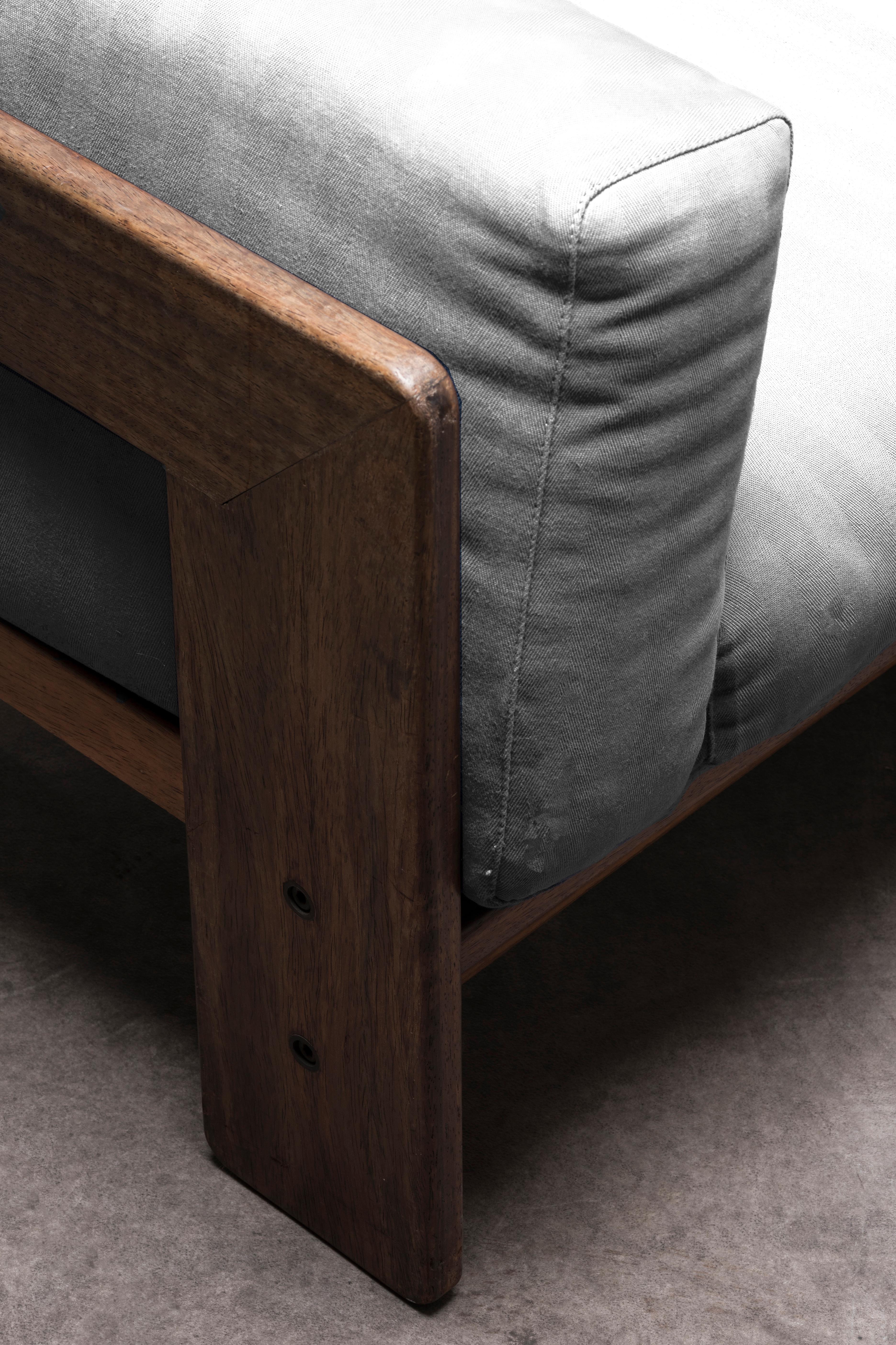 Late 20th Century Pair of Two‐Seat Sofas Mod. Bastiano by Tobia Scarpa