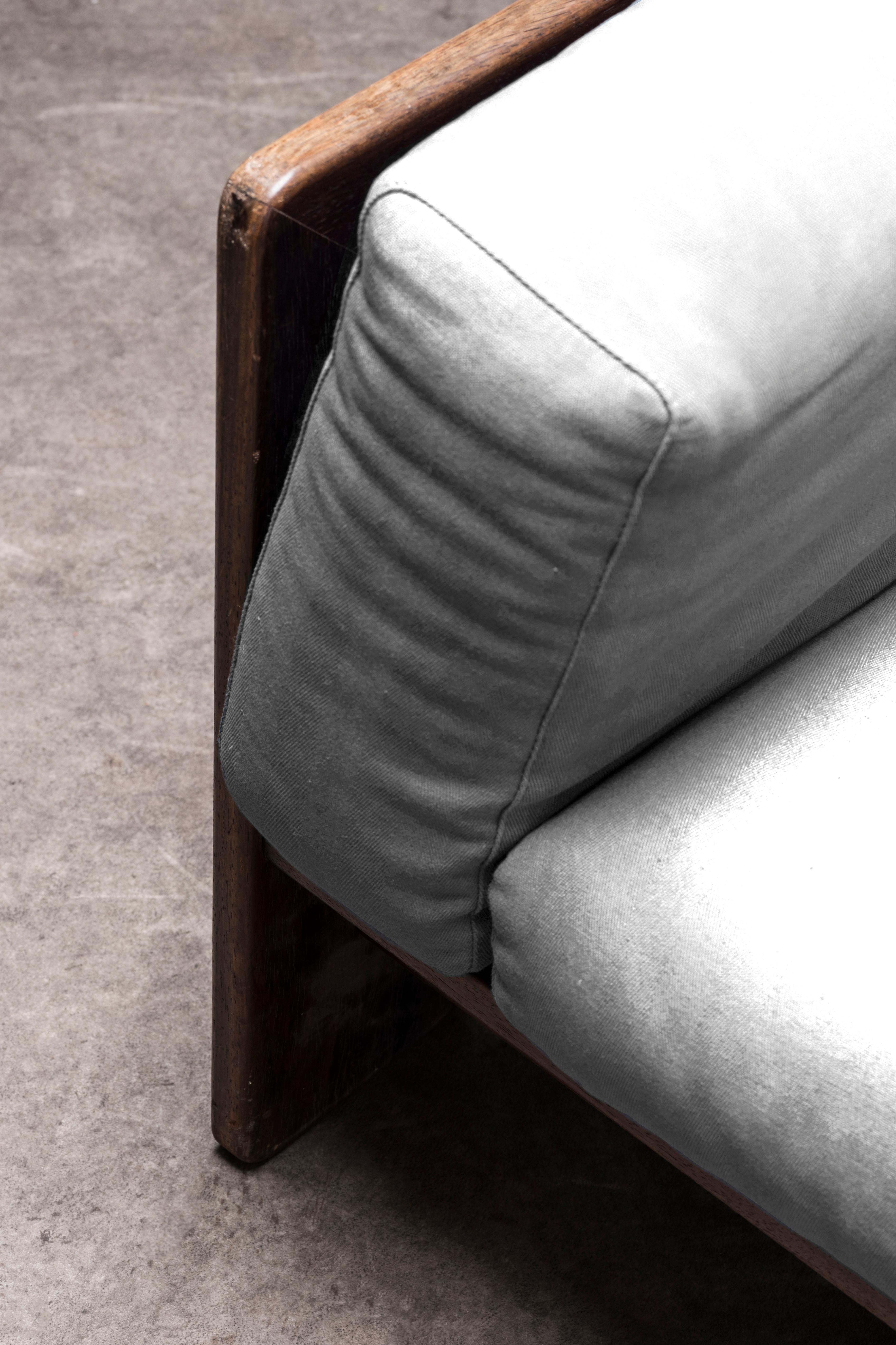 Fabric Pair of Two‐Seat Sofas Mod. Bastiano by Tobia Scarpa