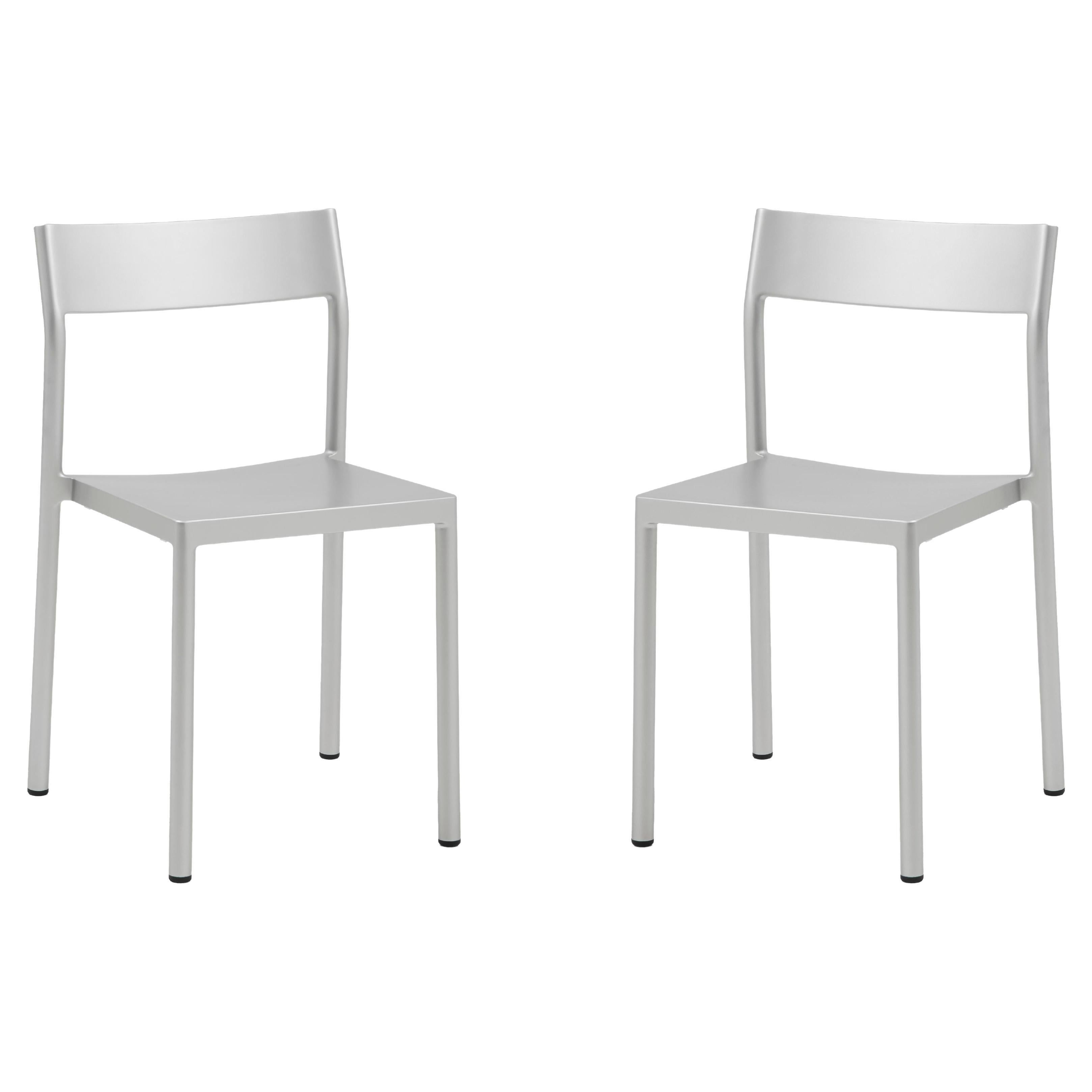 Pair of Type Chairs in Aluminum, by Jonas Trampedach for Hay 