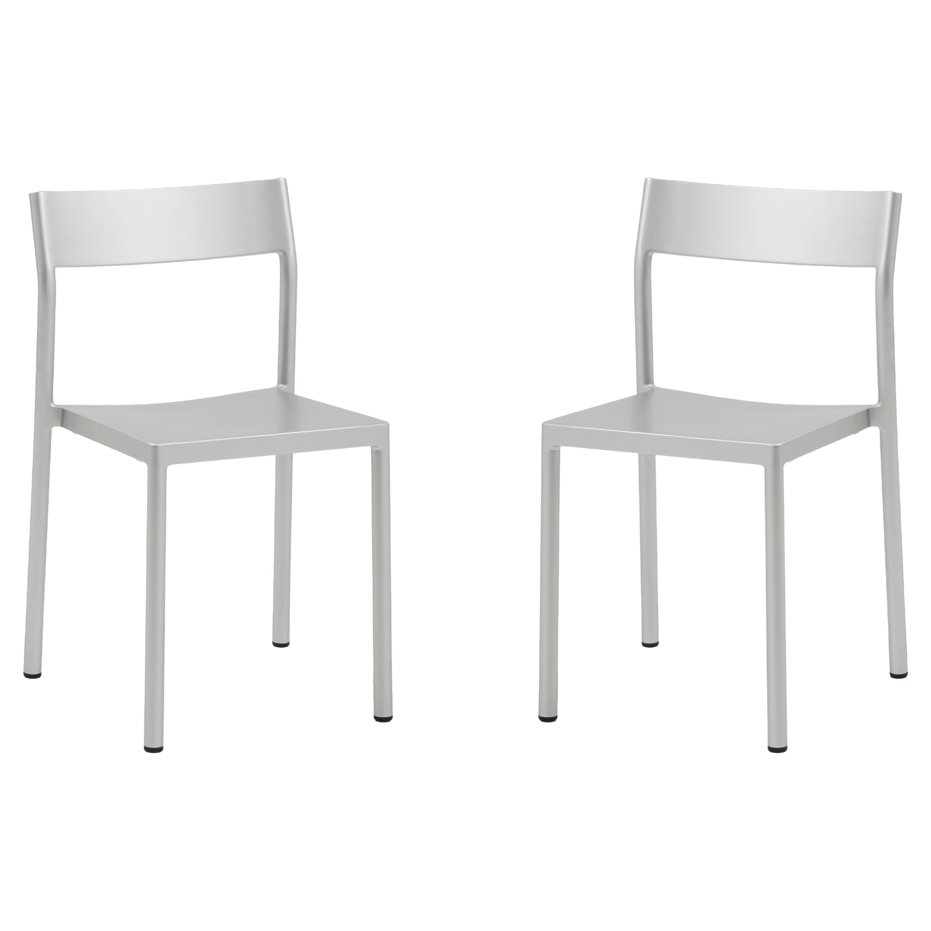 Pair of Type Chairs in Aluminum, by Jonas Trampedach for Hay