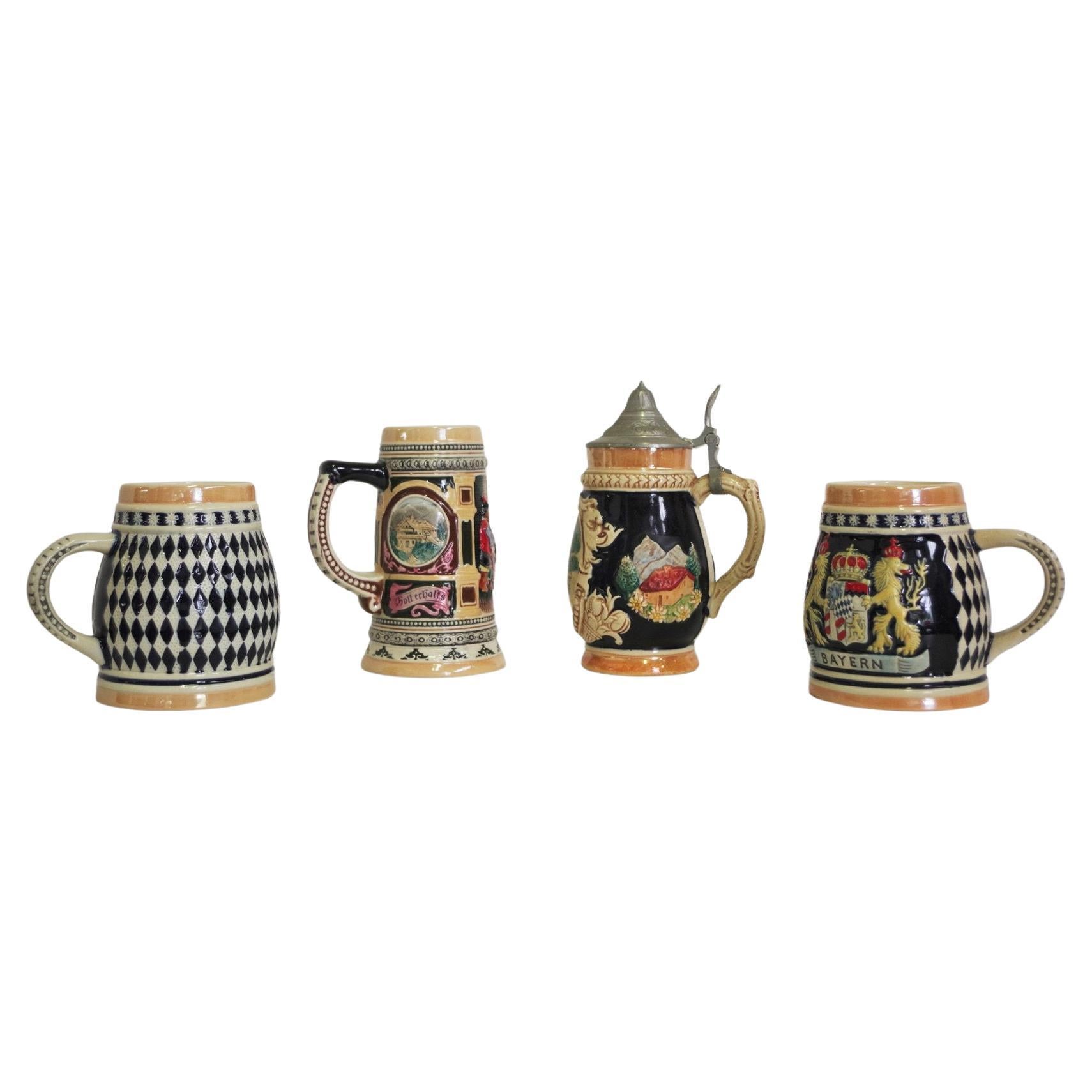 Pareja de tazas de porcelana tirolesa - Años 80 Vintage