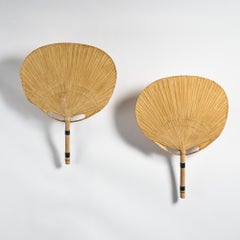 Pair of Uchiwa II wall lights by Ingo Maurer, Design M 1973