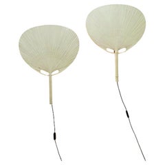 Pair Of Uchiwa III Wall Lamps By Ingo Maurer For M Design, 1970s