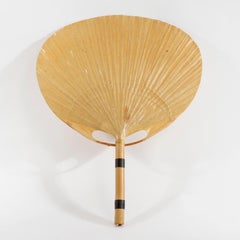 Pareja de apliques "Uchiwa" Lámparas de pared, Ingo Maurer, Papel de bambú, años 70