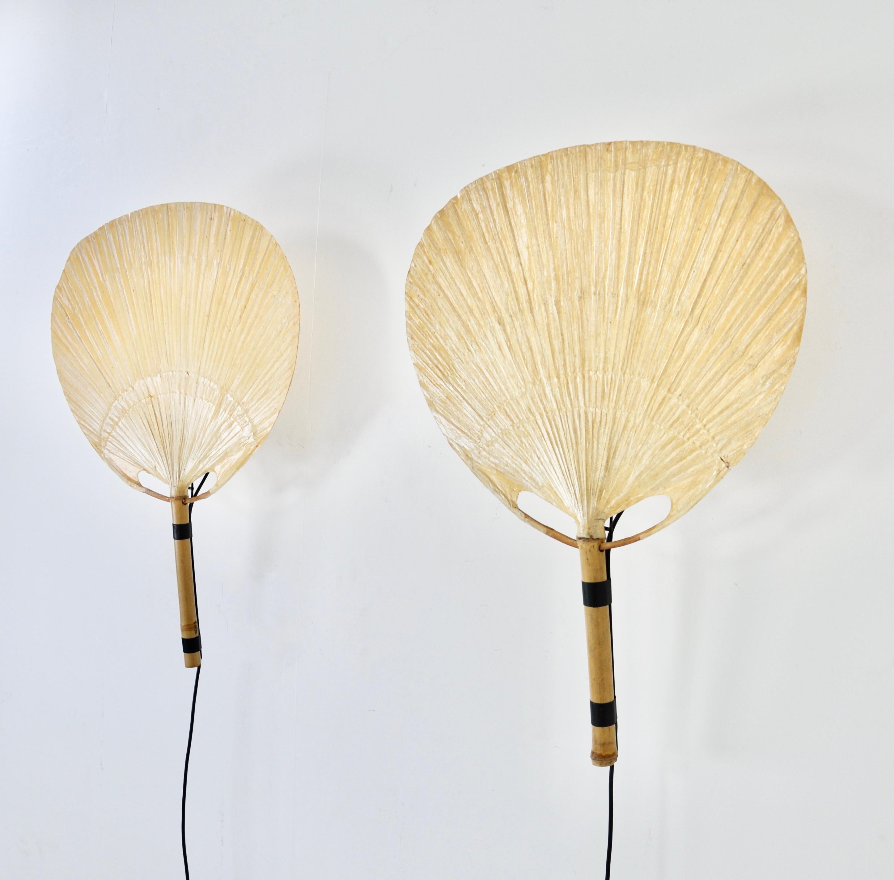 Pair of Uchiwa Wall Lamps by Ingo Maurer for M Design, 1970s 5