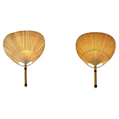 Pair of Uchiwa Wall Lamps by Ingo Maurer for M Design, 1970s