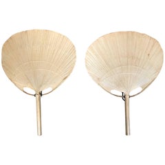 Pair of Uchiwa Wall Lamps