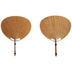 Pair of Uchiwa Wall Sconces by Ingo Maurer, Germany, 1973