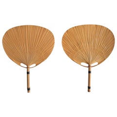 Pair of Uchiwa Wall Sconces by Ingo Maurer, Germany, 1973
