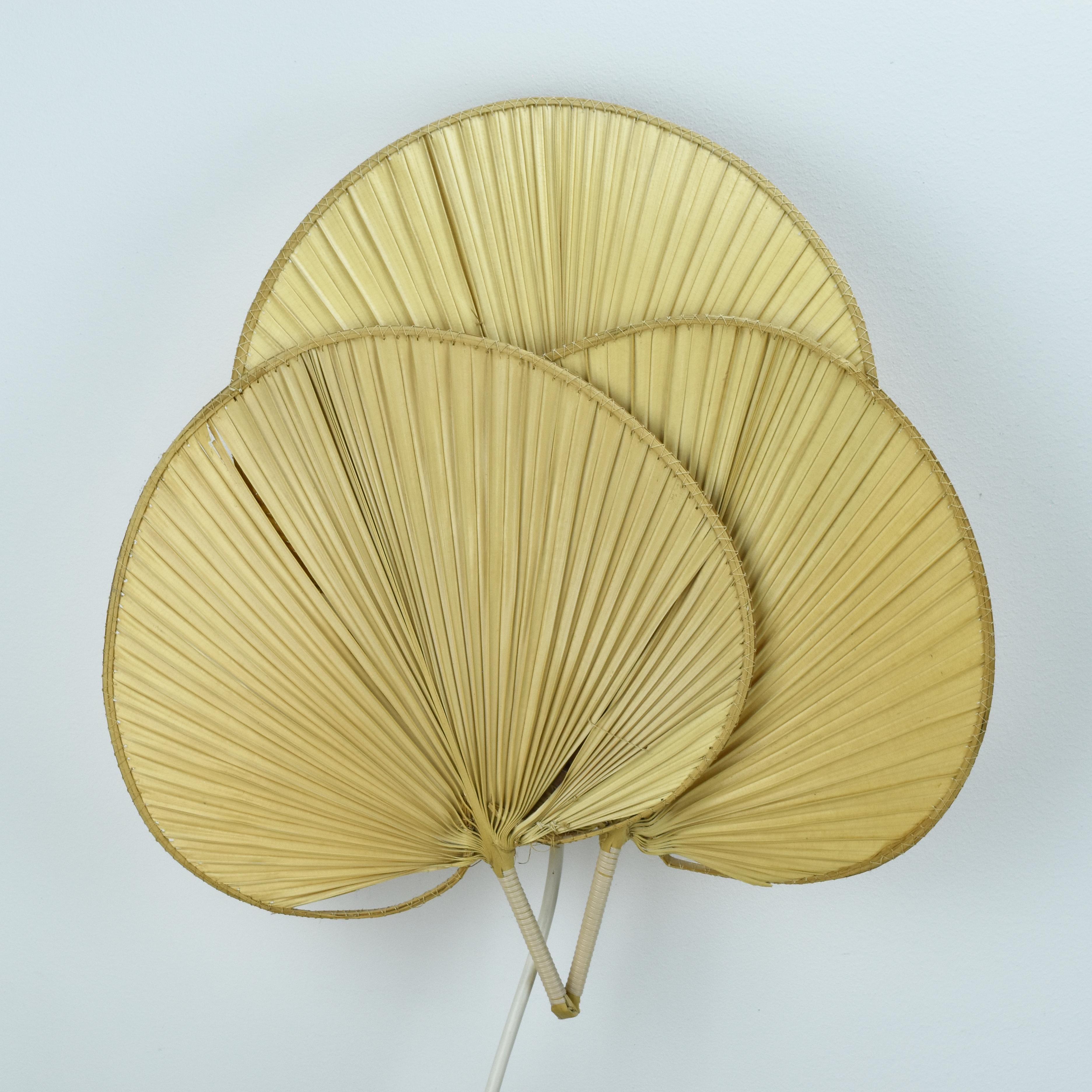 Hand-Crafted Pair of Uchiwa Wall Sconces in Style of Ingo Maurer, Mid-Century 1960s