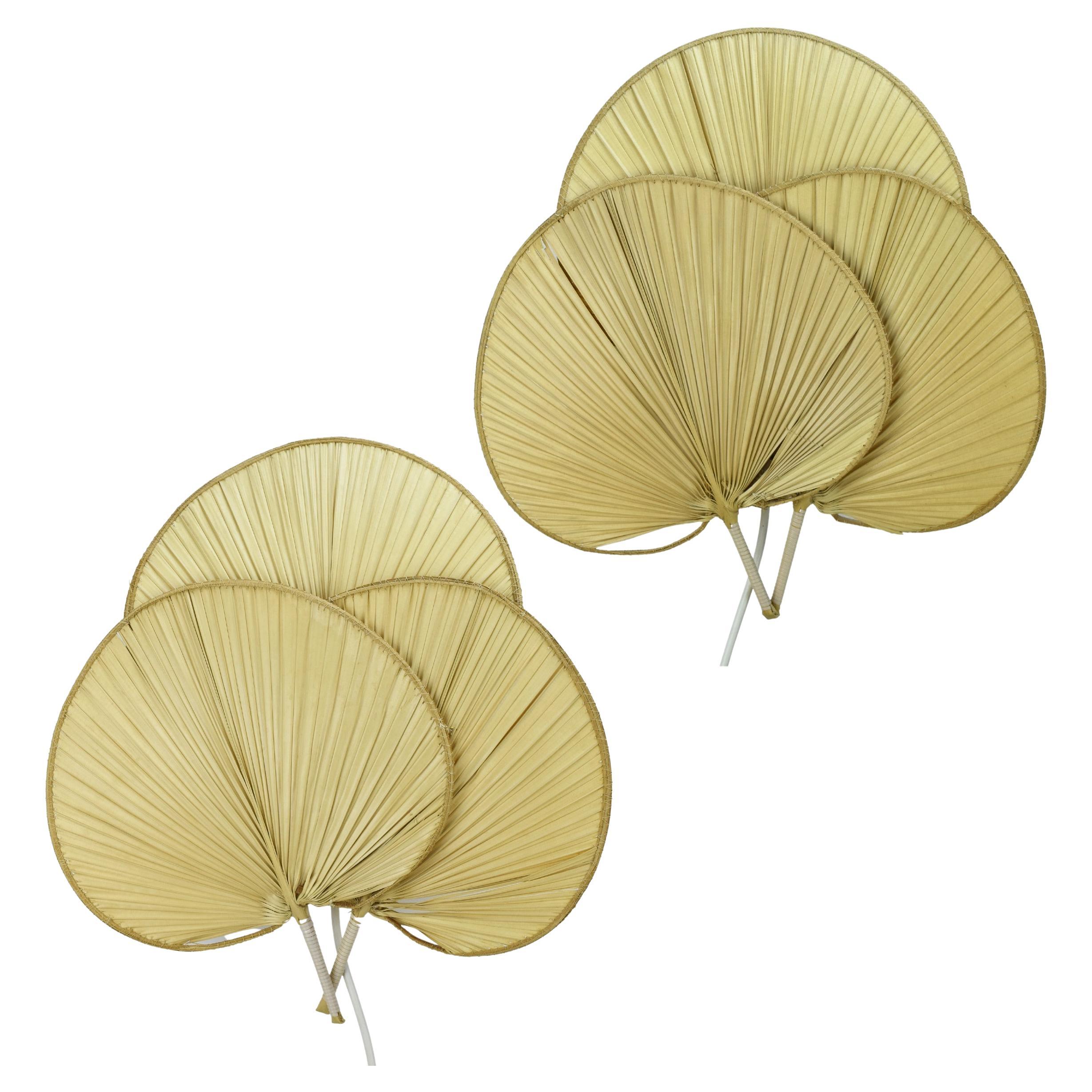 Pair of Uchiwa Wall Sconces in Style of Ingo Maurer, Mid-Century 1960s For Sale