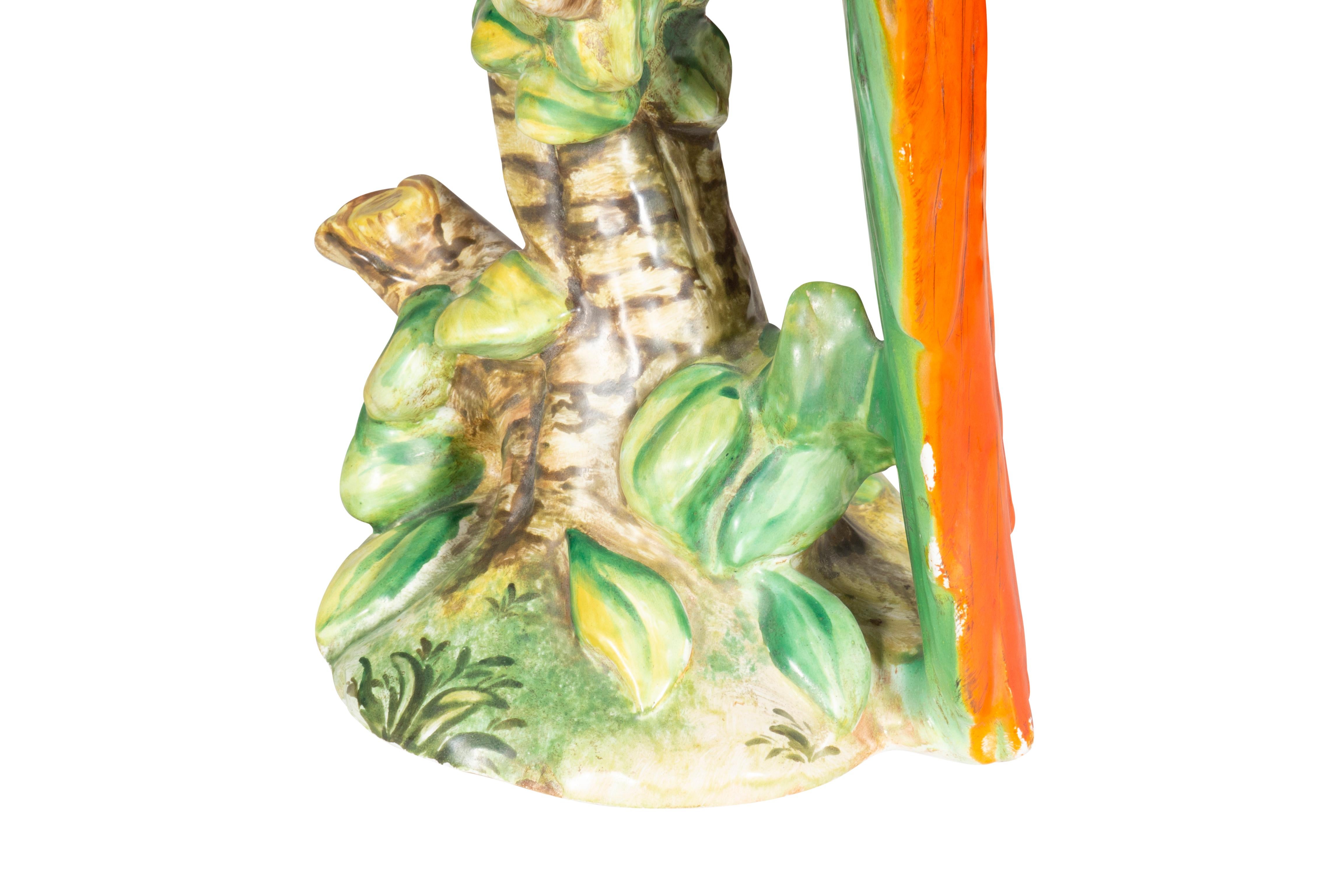 Pair of Ugo Zaccagnini Ceramic Parrots Retailed by Ovington, New York 6