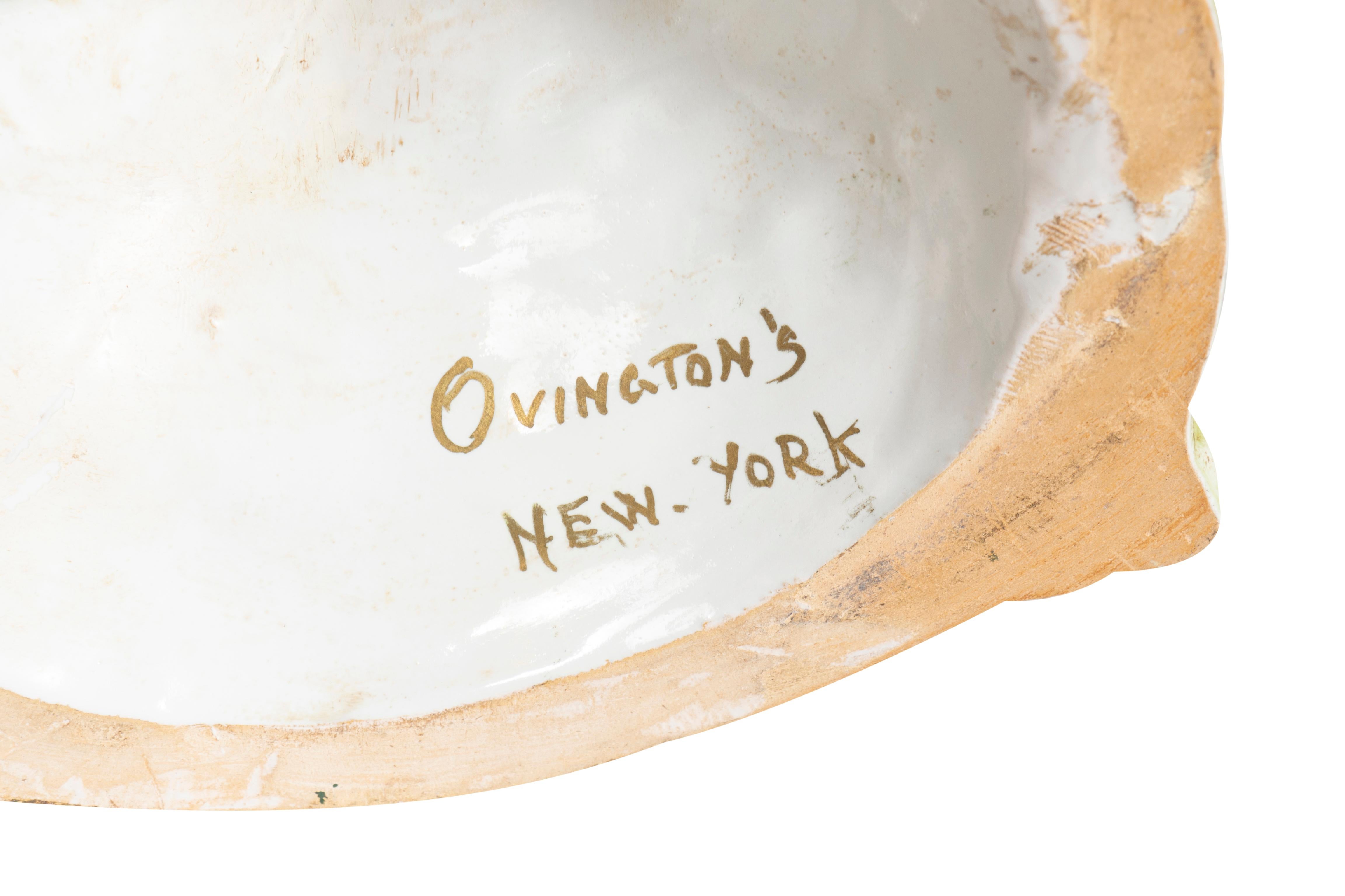 Pottery Pair of Ugo Zaccagnini Ceramic Parrots Retailed by Ovington, New York
