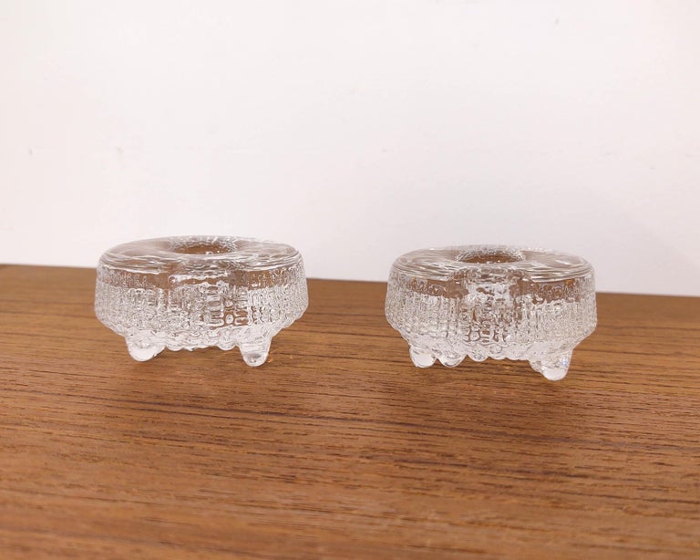 Mid-Century Modern Pair of Ultima Thule Candle Holders by Tapio Wirkkala for Iittala, Finland For Sale