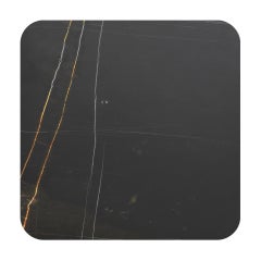 Paire de tables d'appoint carrées Ultra Thin en marbre noir Sahara