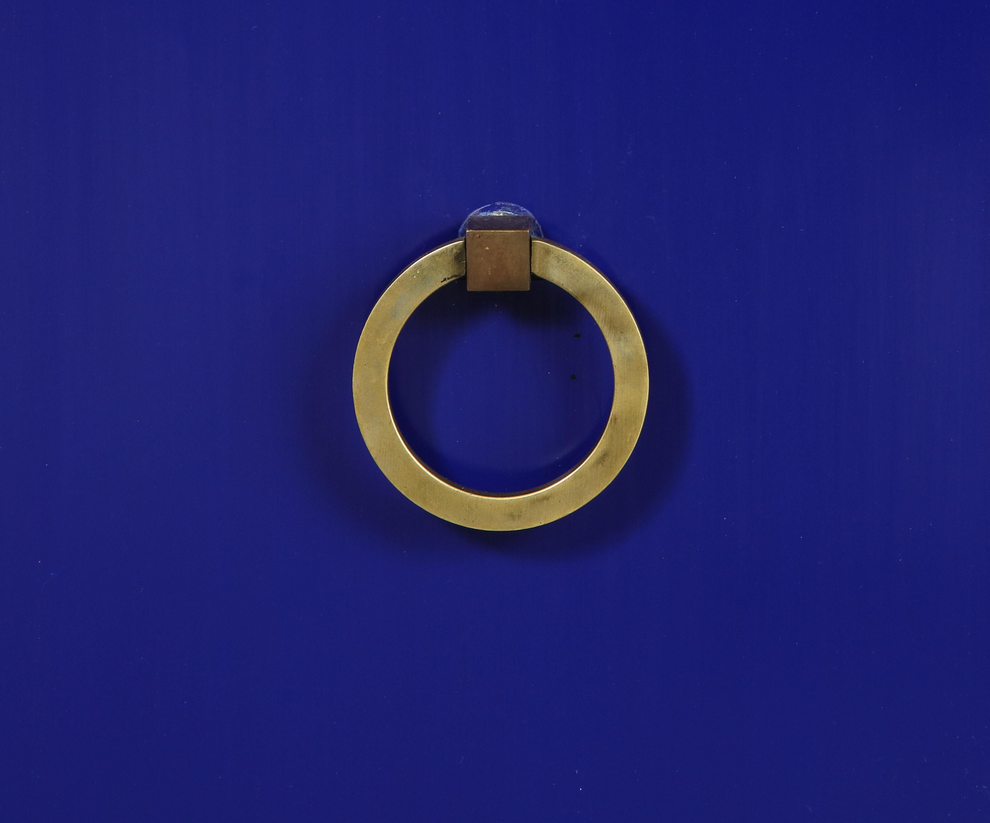 Pair of Ultramarine Blue and Gilt Side Cabinets In Good Condition In New York, NY