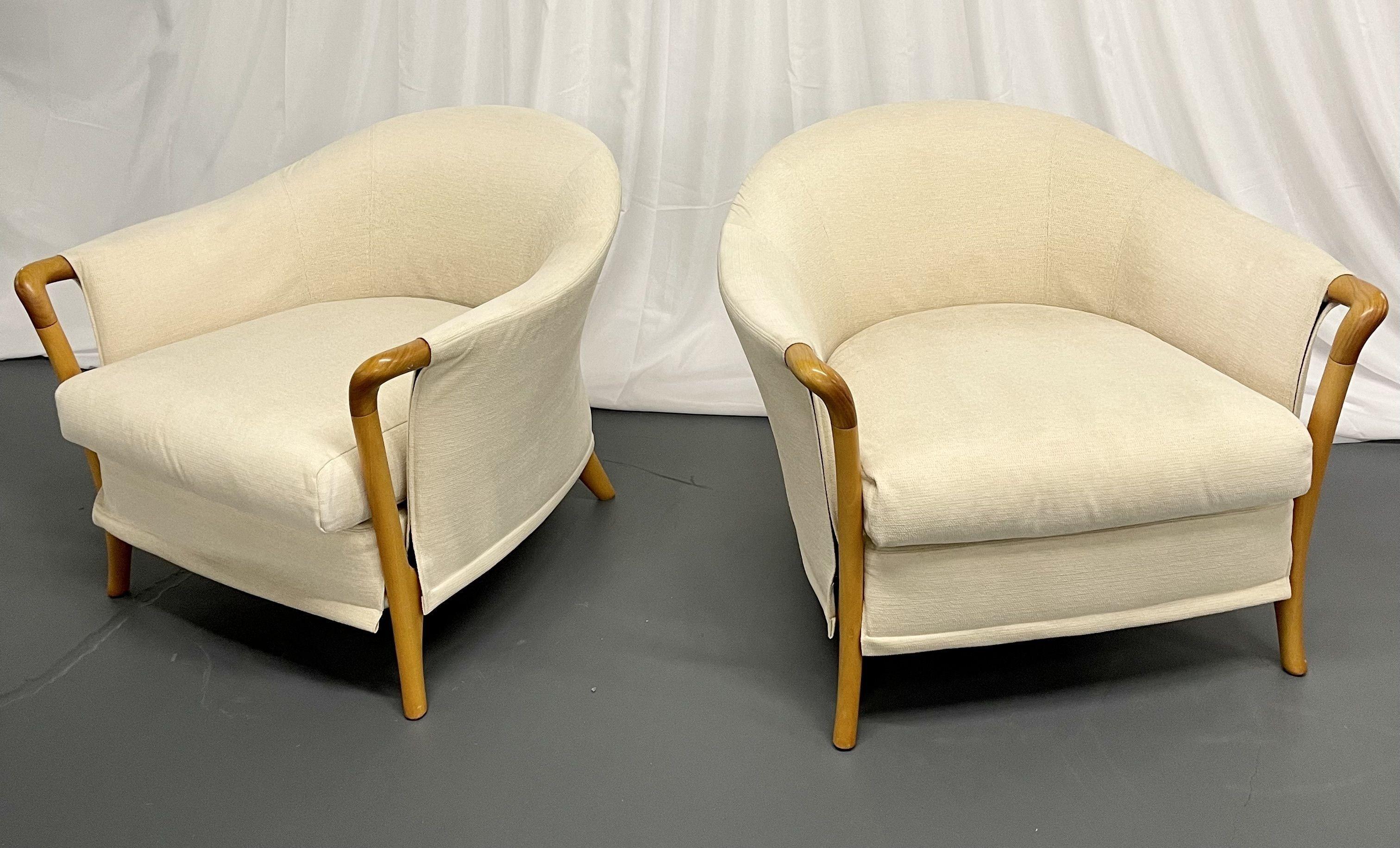 Pair of Umberto Asnago for Giorgetti Lounge Chairs, Arm Chairs, Bergeres, Italy 2