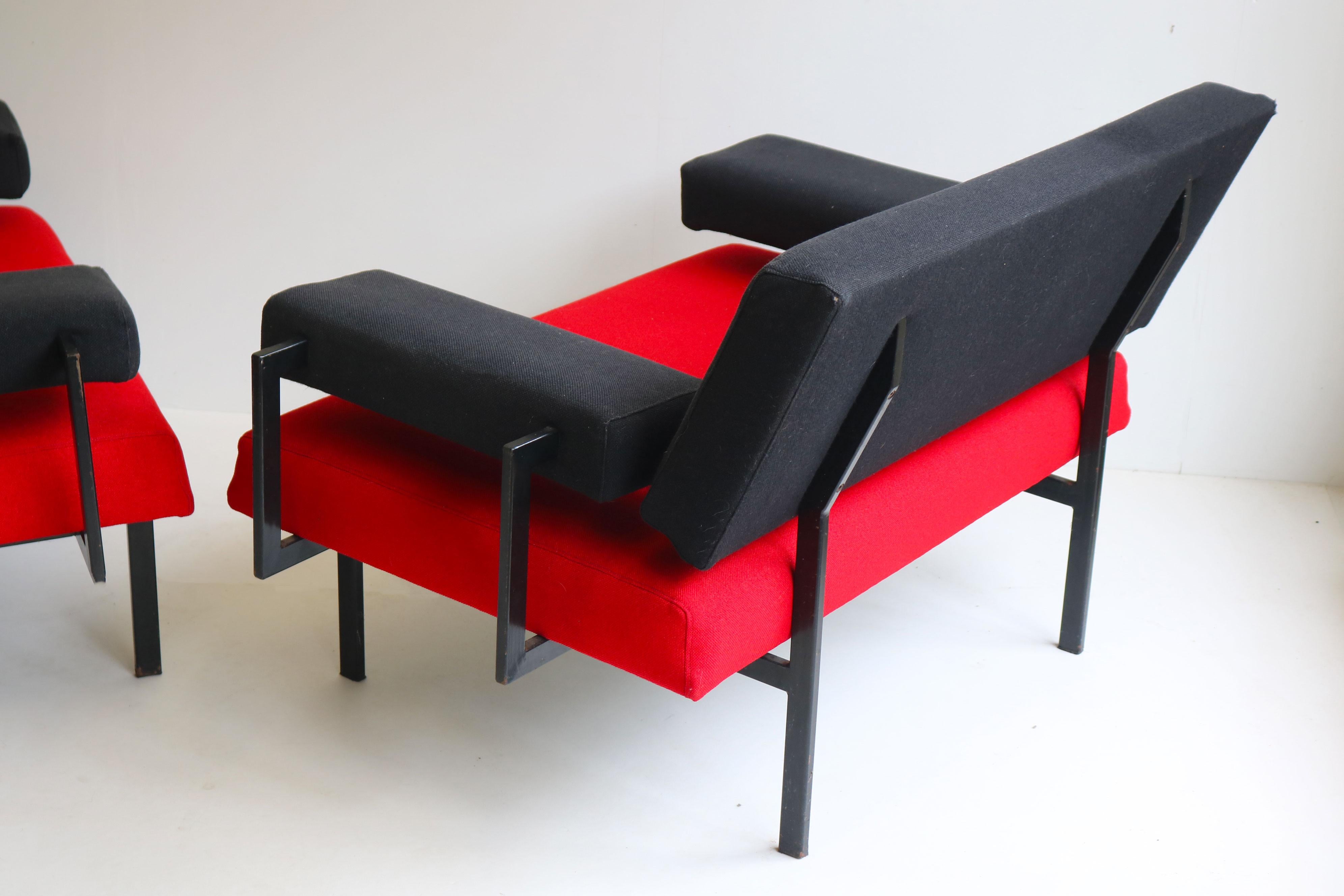 Milieu du XXe siècle Pair of U+N Series lounge chairs By Cees Braakman for Pastoe japenese series en vente