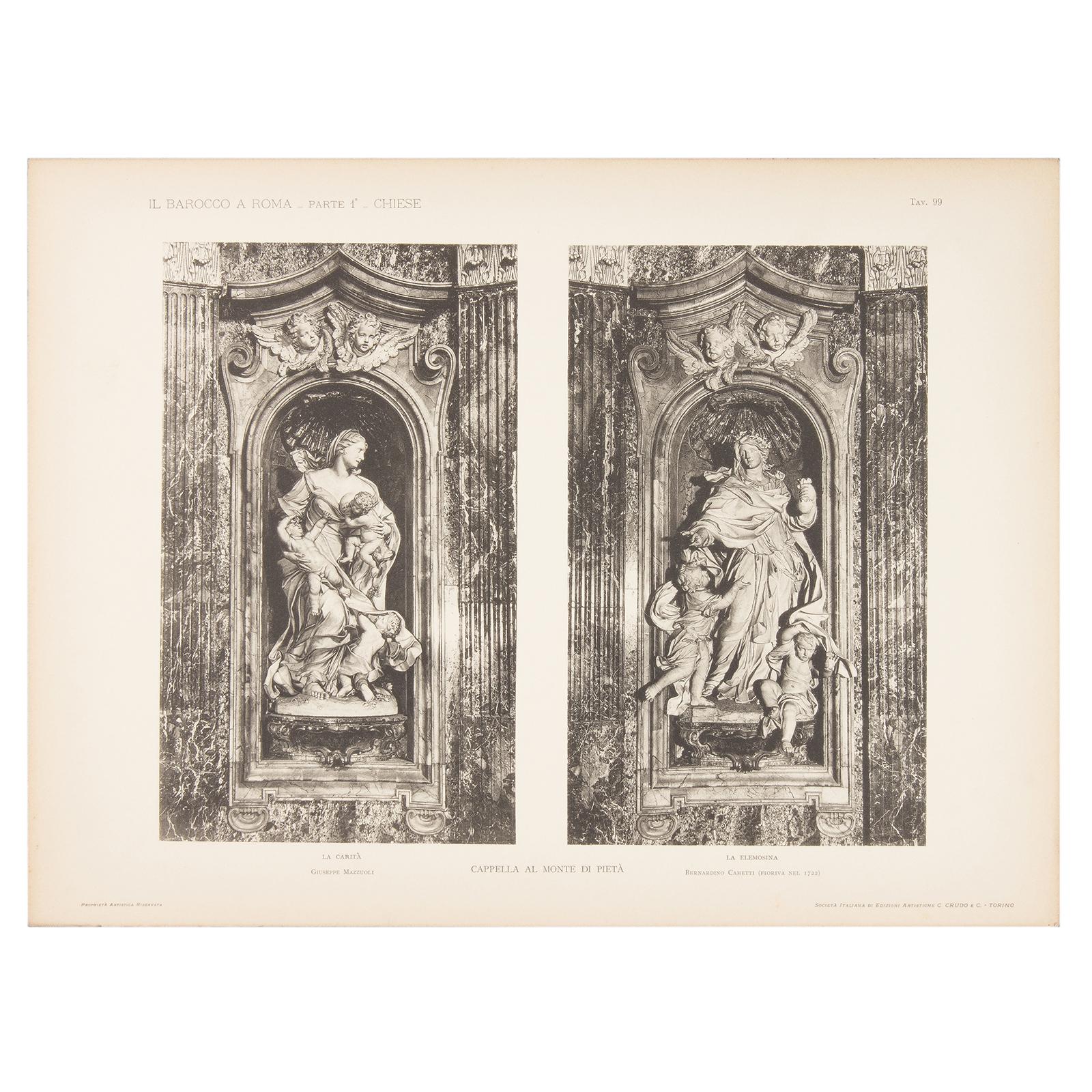 Pair of Unframed Architectural Prints, Italy, Early 1900s 4